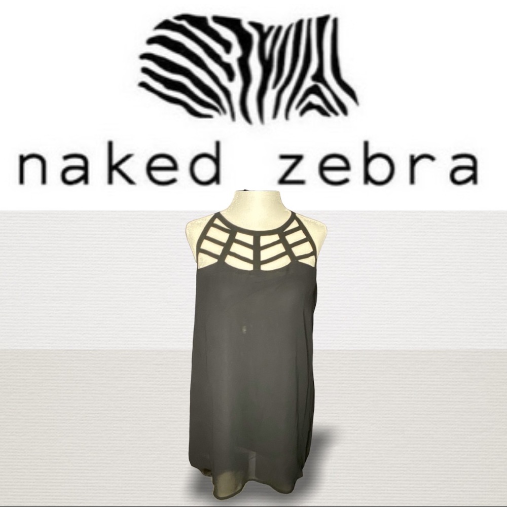 Black Lattice Tank Top from Naked Zebra